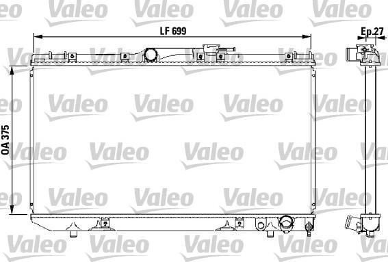 Valeo 731569 - Радіатор, охолодження двигуна autocars.com.ua