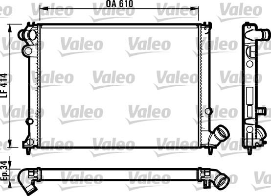 Valeo 731573 - Радіатор, охолодження двигуна autocars.com.ua