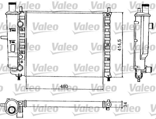 Valeo 731582 - Радіатор, охолодження двигуна autocars.com.ua