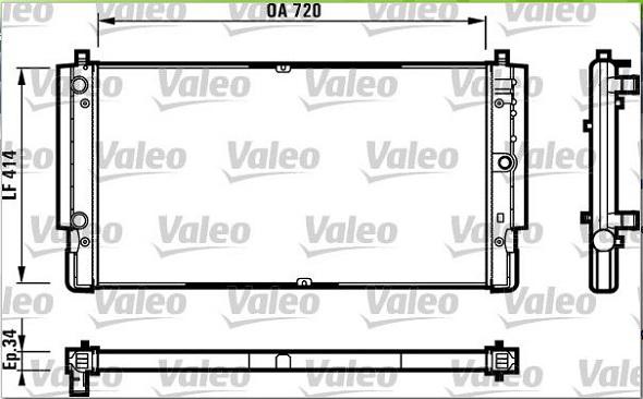 Valeo 731616 - Радіатор, охолодження двигуна autocars.com.ua