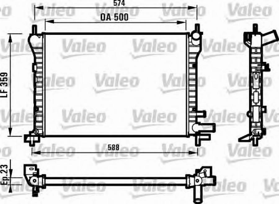 Valeo 731617 - Радіатор, охолодження двигуна autocars.com.ua