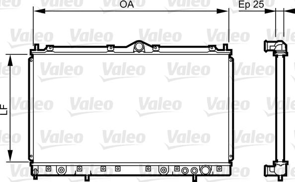 Valeo 731640 - Радіатор, охолодження двигуна autocars.com.ua