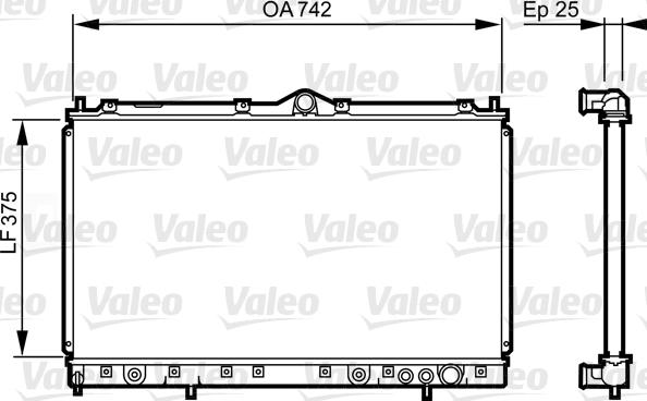 Valeo 731641 - Радіатор, охолодження двигуна autocars.com.ua