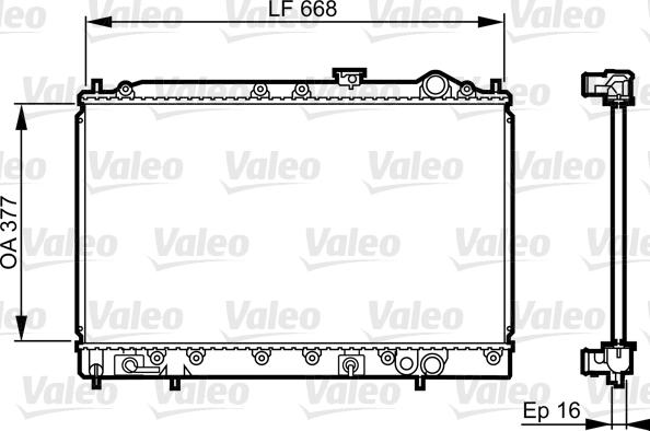 Valeo 731642 - Радіатор, охолодження двигуна autocars.com.ua