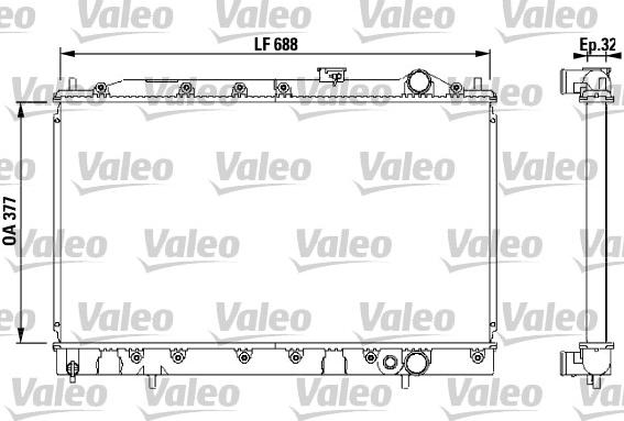 Valeo 731644 - Радіатор, охолодження двигуна autocars.com.ua