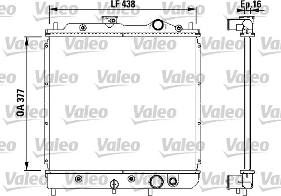 Valeo 731646 - Радіатор, охолодження двигуна autocars.com.ua