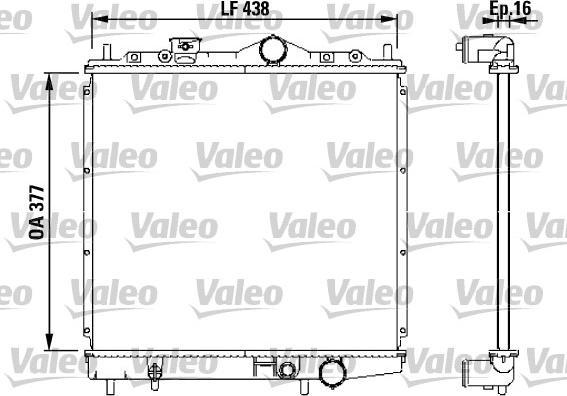 Valeo 731647 - Радіатор, охолодження двигуна autocars.com.ua