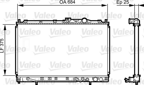 Valeo 731649 - Радіатор, охолодження двигуна autocars.com.ua