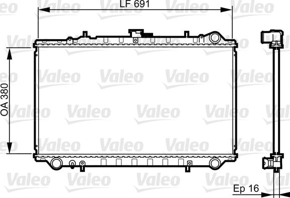 Valeo 731656 - Радіатор, охолодження двигуна autocars.com.ua