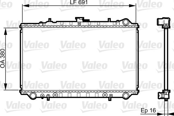 Valeo 731657 - Радіатор, охолодження двигуна autocars.com.ua