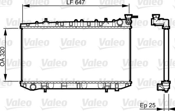 Valeo 731665 - Радіатор, охолодження двигуна autocars.com.ua