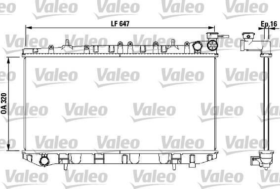 Valeo 731670 - Радіатор, охолодження двигуна autocars.com.ua