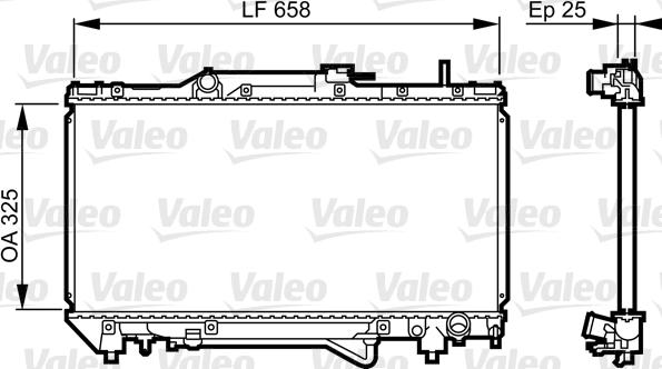 Valeo 731682 - Радіатор, охолодження двигуна autocars.com.ua