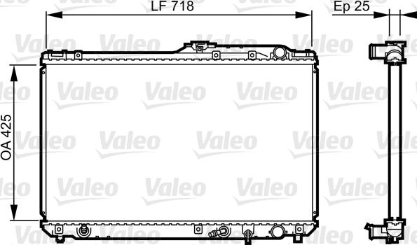 Valeo 731684 - Радіатор, охолодження двигуна autocars.com.ua