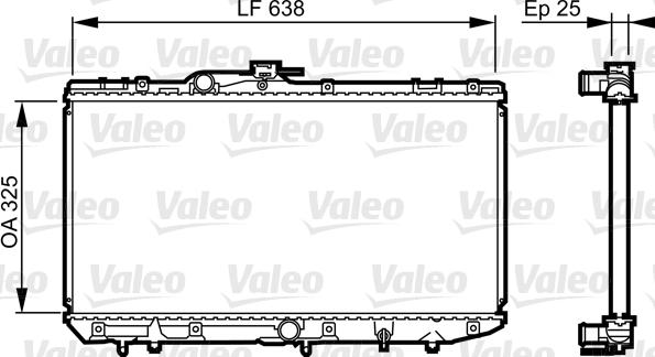 Valeo 731688 - Радіатор, охолодження двигуна autocars.com.ua