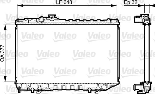 Valeo 731715 - Радіатор, охолодження двигуна autocars.com.ua