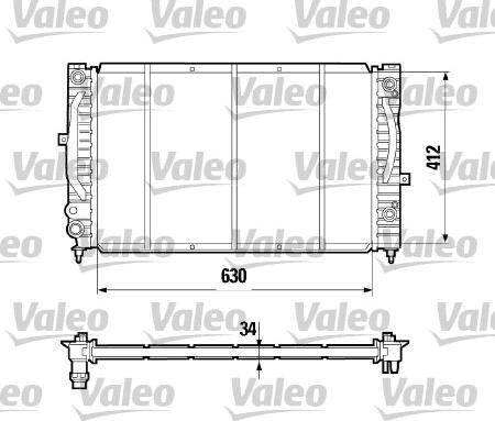 Valeo 731755 - Радіатор, охолодження двигуна autocars.com.ua