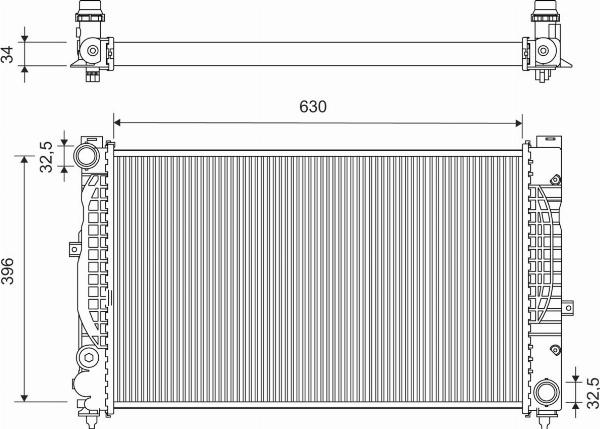 VALEO 731756 - Радіатор, охолодження двигуна autocars.com.ua