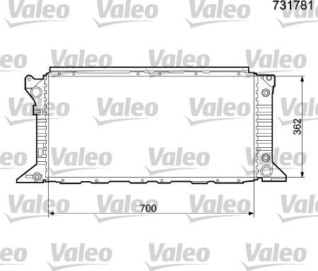 Valeo 731781 - Радіатор, охолодження двигуна autocars.com.ua