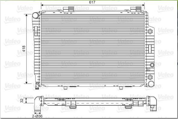 Valeo 731805 - Радиатор, охлаждение двигателя avtokuzovplus.com.ua