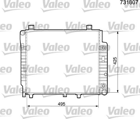 Valeo 731807 - Радиатор, охлаждение двигателя avtokuzovplus.com.ua