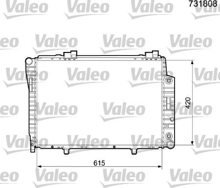 Valeo 731808 - Радиатор, охлаждение двигателя autodnr.net