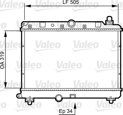 Valeo 731820 - Радіатор, охолодження двигуна autocars.com.ua