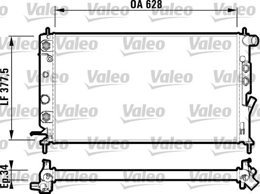 Valeo 731848 - Радиатор, охлаждение двигателя avtokuzovplus.com.ua