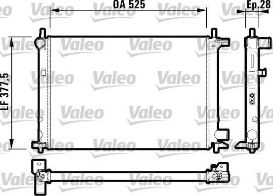 Valeo 732003 - Радіатор, охолодження двигуна autocars.com.ua