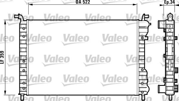 Valeo 732006 - Радіатор, охолодження двигуна autocars.com.ua