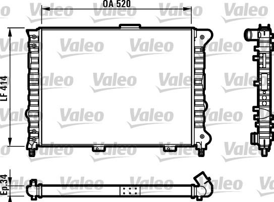 Valeo 732011 - Радіатор, охолодження двигуна autocars.com.ua