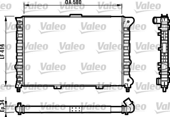 Valeo 732012 - Радіатор, охолодження двигуна autocars.com.ua