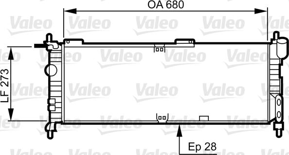 Valeo 732032 - Радіатор, охолодження двигуна autocars.com.ua