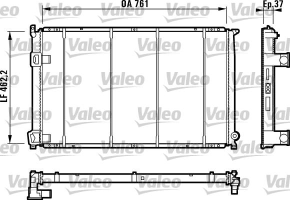 Valeo 732049 - Радиатор, охлаждение двигателя avtokuzovplus.com.ua