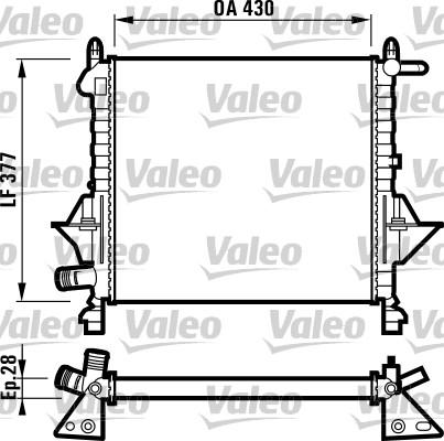 Valeo 732051 - Радіатор, охолодження двигуна autocars.com.ua