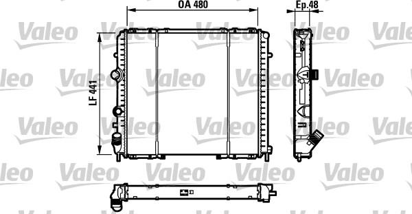 Valeo 732072 - Радіатор, охолодження двигуна autocars.com.ua