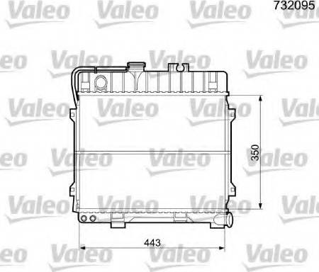 Valeo 732095 - Радіатор, охолодження двигуна autocars.com.ua