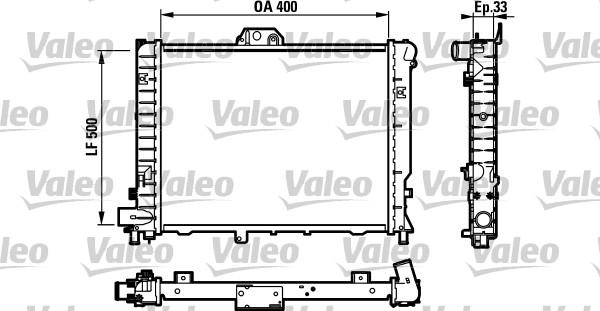 Valeo 732108 - Радиатор, охлаждение двигателя avtokuzovplus.com.ua