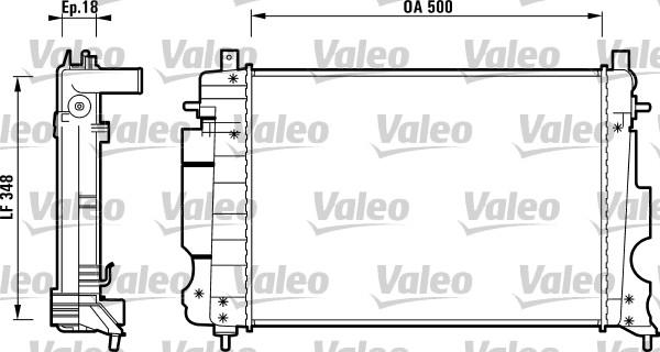 Valeo 732119 - Радіатор, охолодження двигуна autocars.com.ua