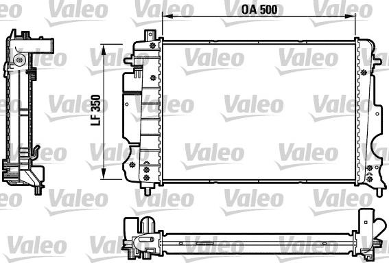 Valeo 732121 - Радіатор, охолодження двигуна autocars.com.ua