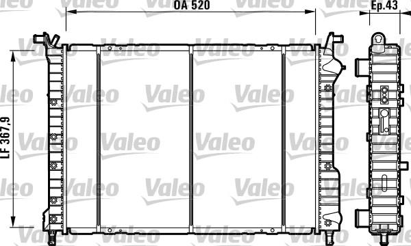 Valeo 732147 - Радіатор, охолодження двигуна autocars.com.ua