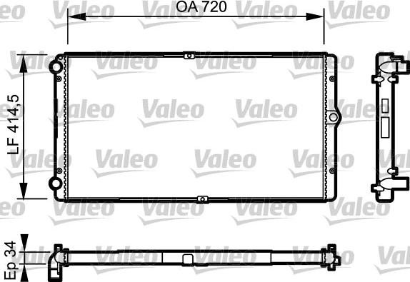 Valeo 732177 - Радиатор, охлаждение двигателя avtokuzovplus.com.ua