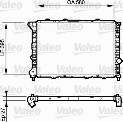 Valeo 732248 - Радиатор, охлаждение двигателя avtokuzovplus.com.ua