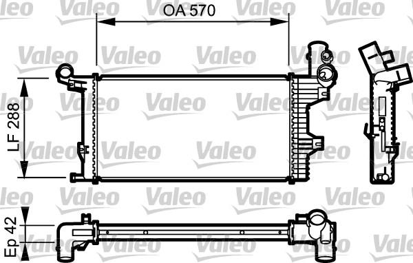 Valeo 732303 - Радіатор, охолодження двигуна autocars.com.ua