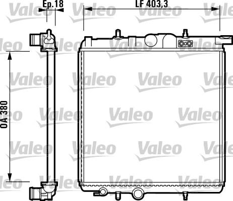 Valeo 732885 - Радіатор, охолодження двигуна autocars.com.ua