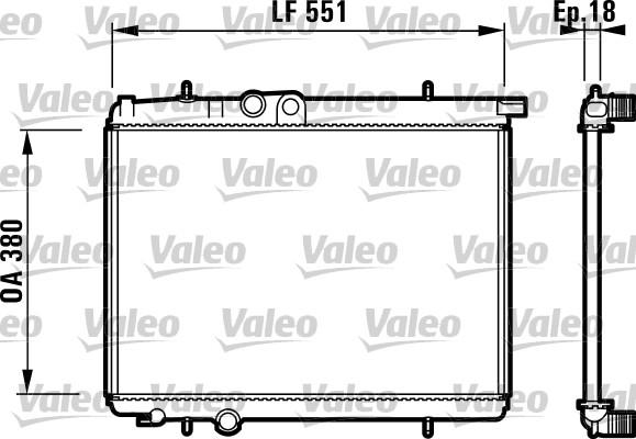 Valeo 732306 - Радіатор, охолодження двигуна autocars.com.ua