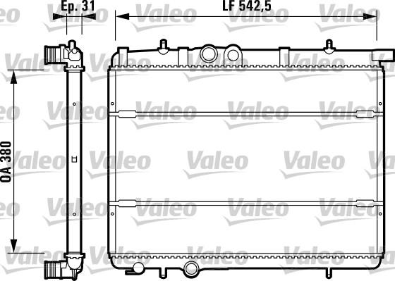 Valeo 732308 - Радіатор, охолодження двигуна autocars.com.ua