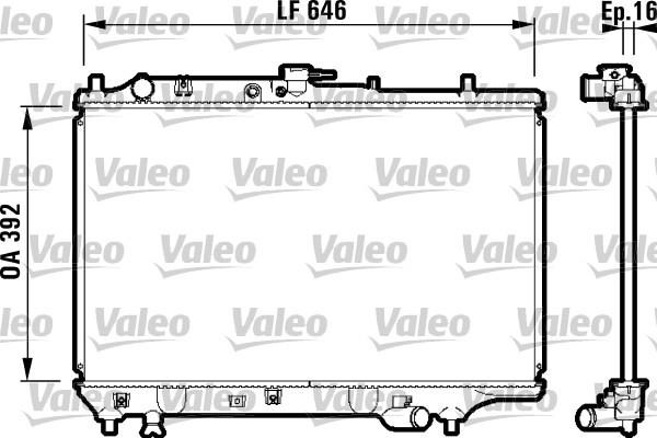 Valeo 732325 - Радіатор, охолодження двигуна autocars.com.ua