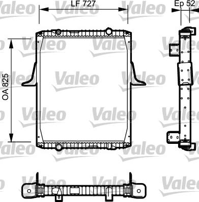 Valeo 732336 - Радіатор, охолодження двигуна autocars.com.ua