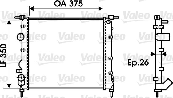 Valeo 732338 - Радіатор, охолодження двигуна autocars.com.ua